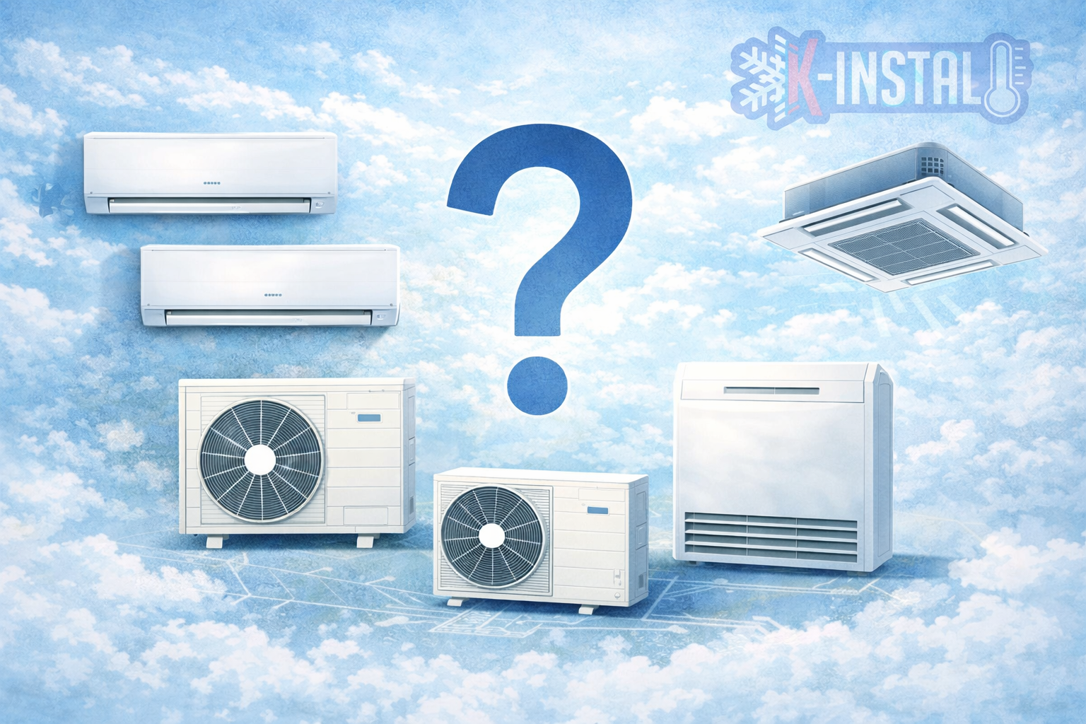 Jaki klimatyzator wybrać w 2026 roku – porównanie typów klimatyzacji do domu i mieszkania (split, multisplit, kasetonowa, przypodłogowa)